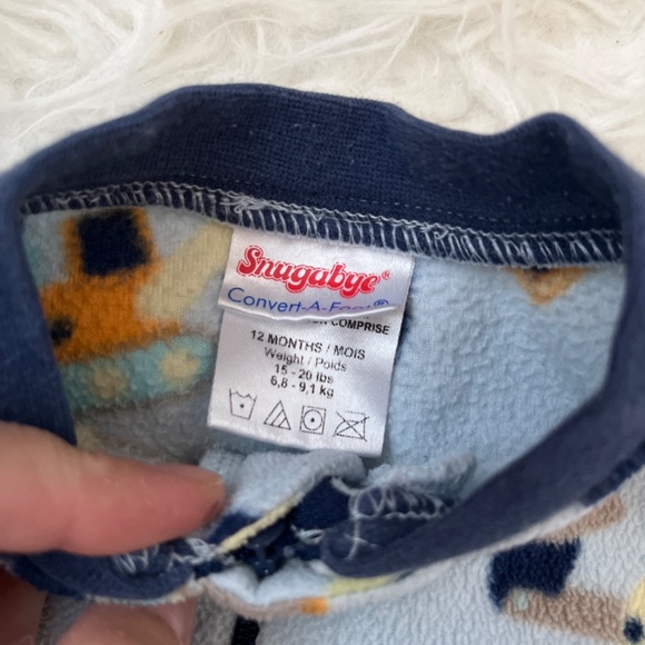12 month Snugabye Construction Fleece Sleeper - Picture 2 of 7